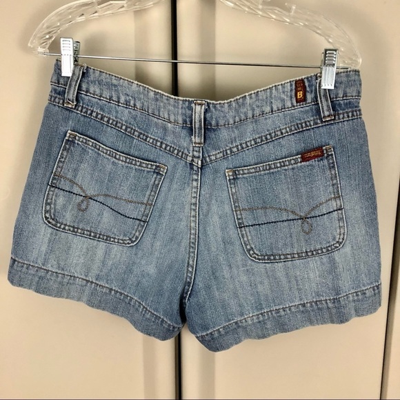 Bongo brand Vintage 90’s Y2K denim high waisted shorts womens size 8 9 - Picture 3 of 6